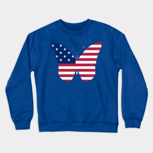 Butterfly American Girl Crewneck Sweatshirt